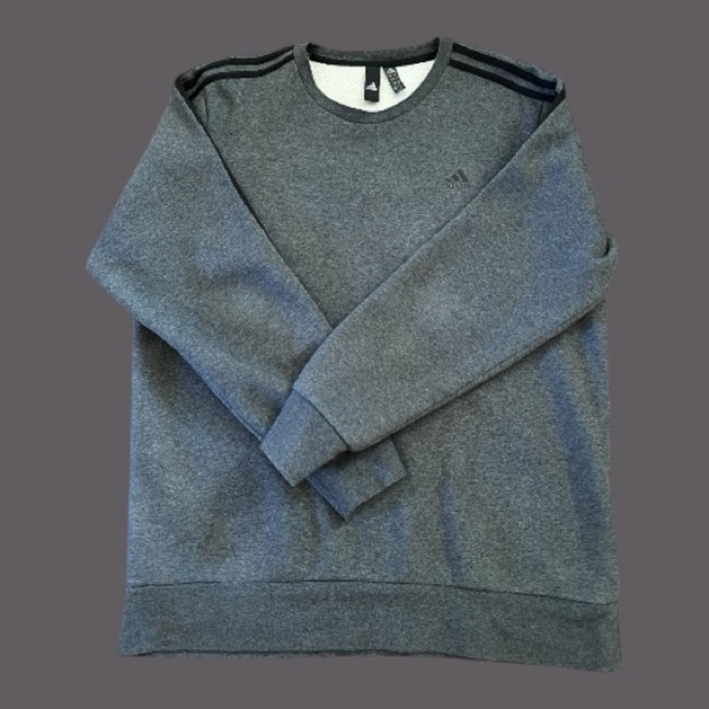 Adidas Men's Charcoal Crewneck Sweater